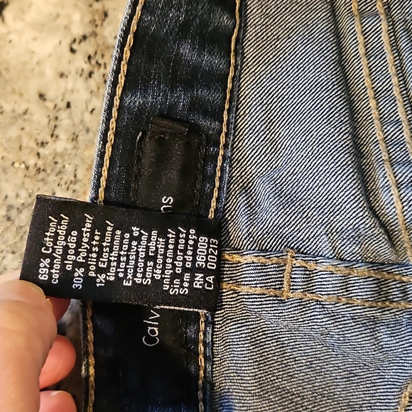 👖Calvin Klein Jeans Dark Blue Flare Women's Jeans - Picture 9 of 9